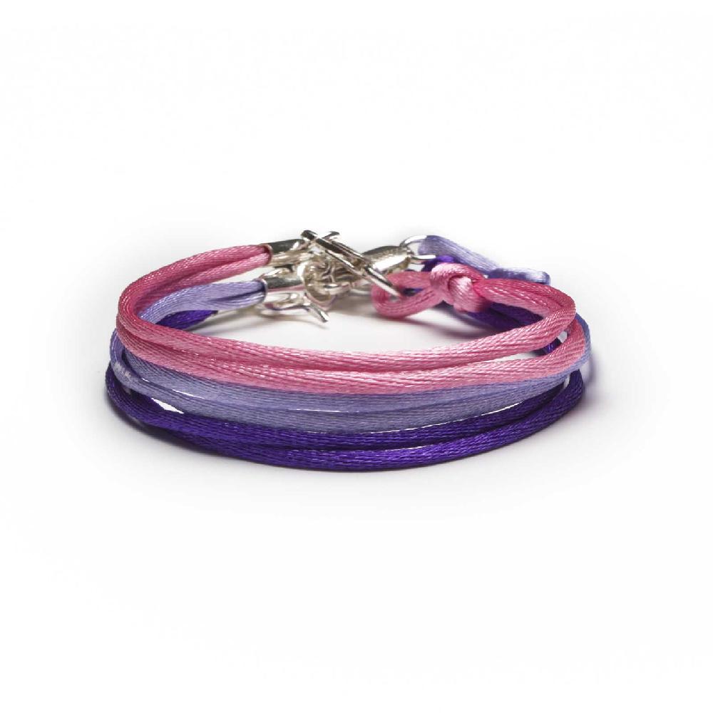Rubinacci Braccialetto ruby in seta viola ACQUISTA ORA