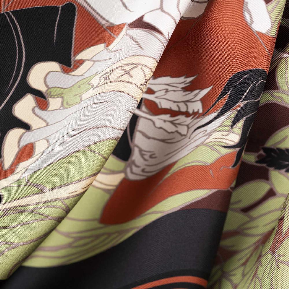 Rubinacci Foulard Artemide e Apollo ruggine Nuova