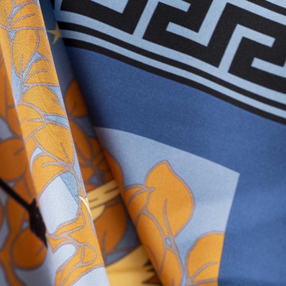 Rubinacci Foulard Artemide e Apollo blu Offerta speciale della fabbrica