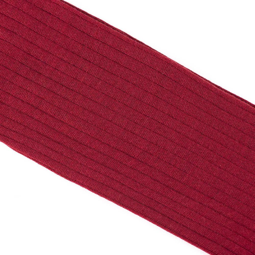 Rubinacci Calze in lana a costina bordeaux Super sconto