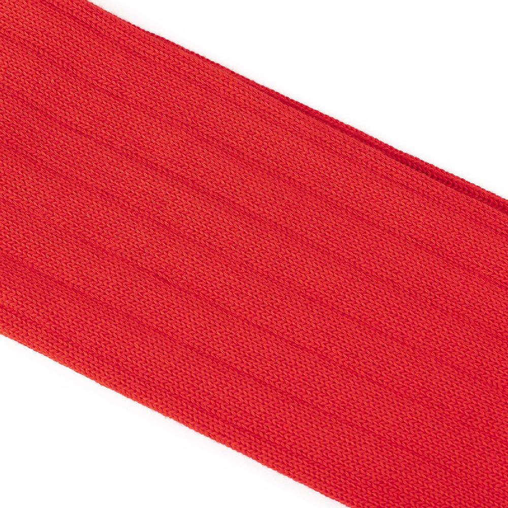 Rubinacci Calze in cotone a costa larga rosso In vendita