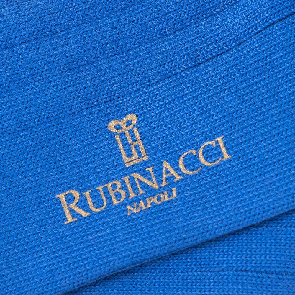 Rubinacci Calze in cotone a costa larga bluette Sconti questo mese