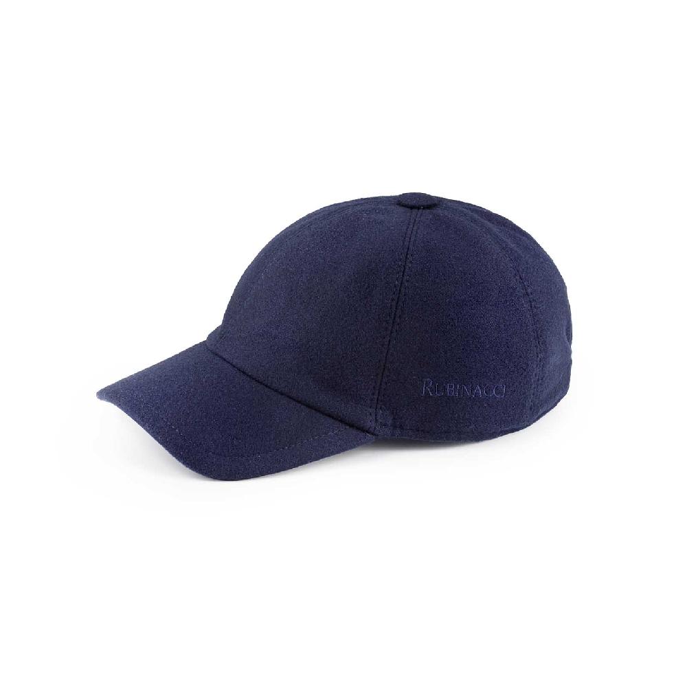 Rubinacci Cappello baseball in lana Skyfall blu Italia