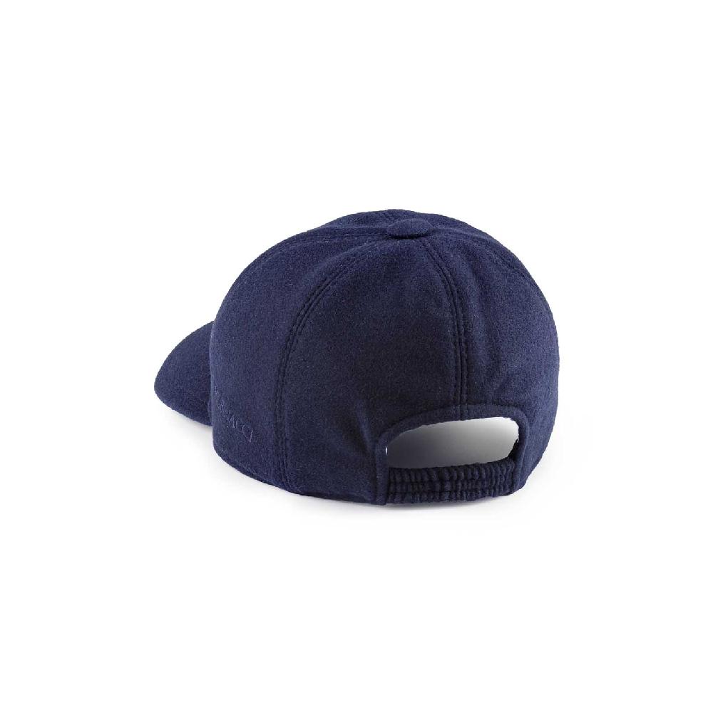 Rubinacci Cappello baseball in lana Skyfall blu Italia