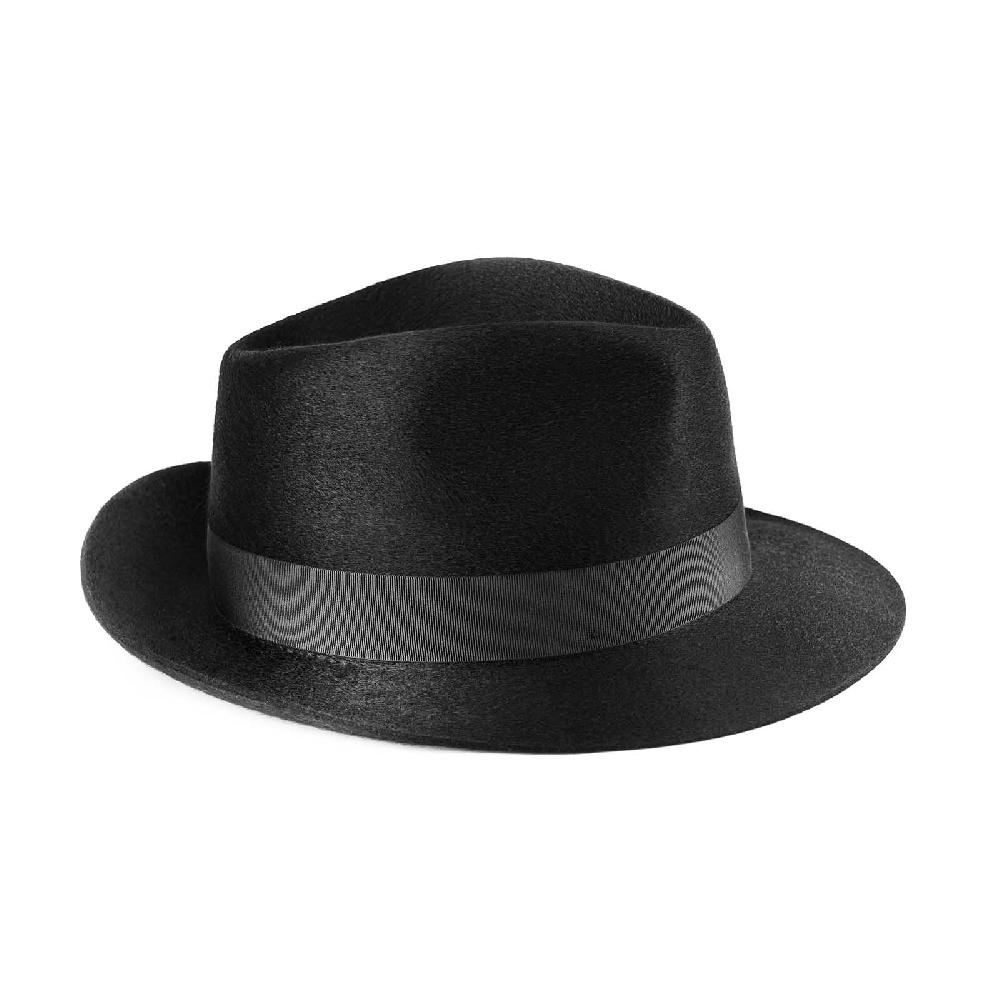 Rubinacci Fedora in cashmere nero In Linea