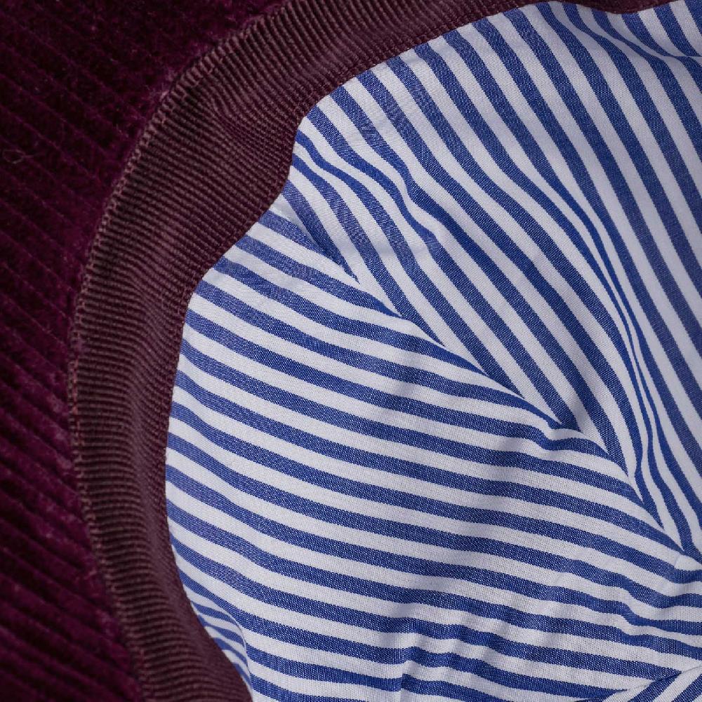 Rubinacci Cappello baseball in velluto a coste rubino Nuovo