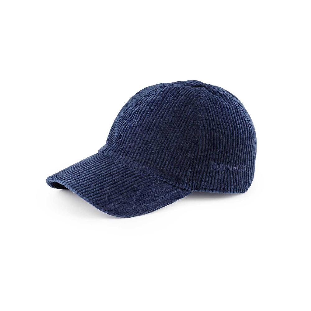Rubinacci Cappello baseball in velluto a coste blu Qualità