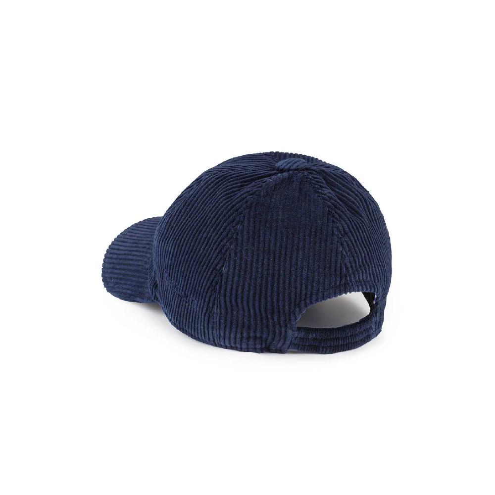 Rubinacci Cappello baseball in velluto a coste blu Qualità