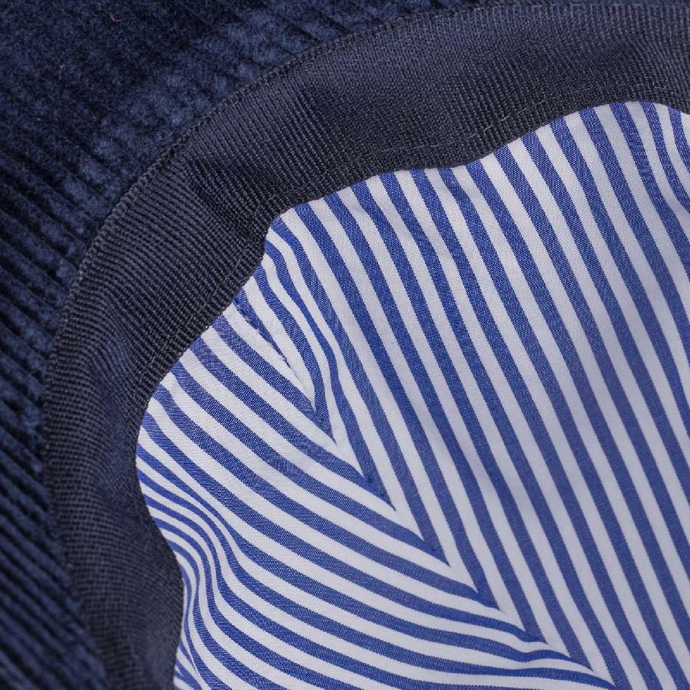 Rubinacci Cappello baseball in velluto a coste blu Qualità
