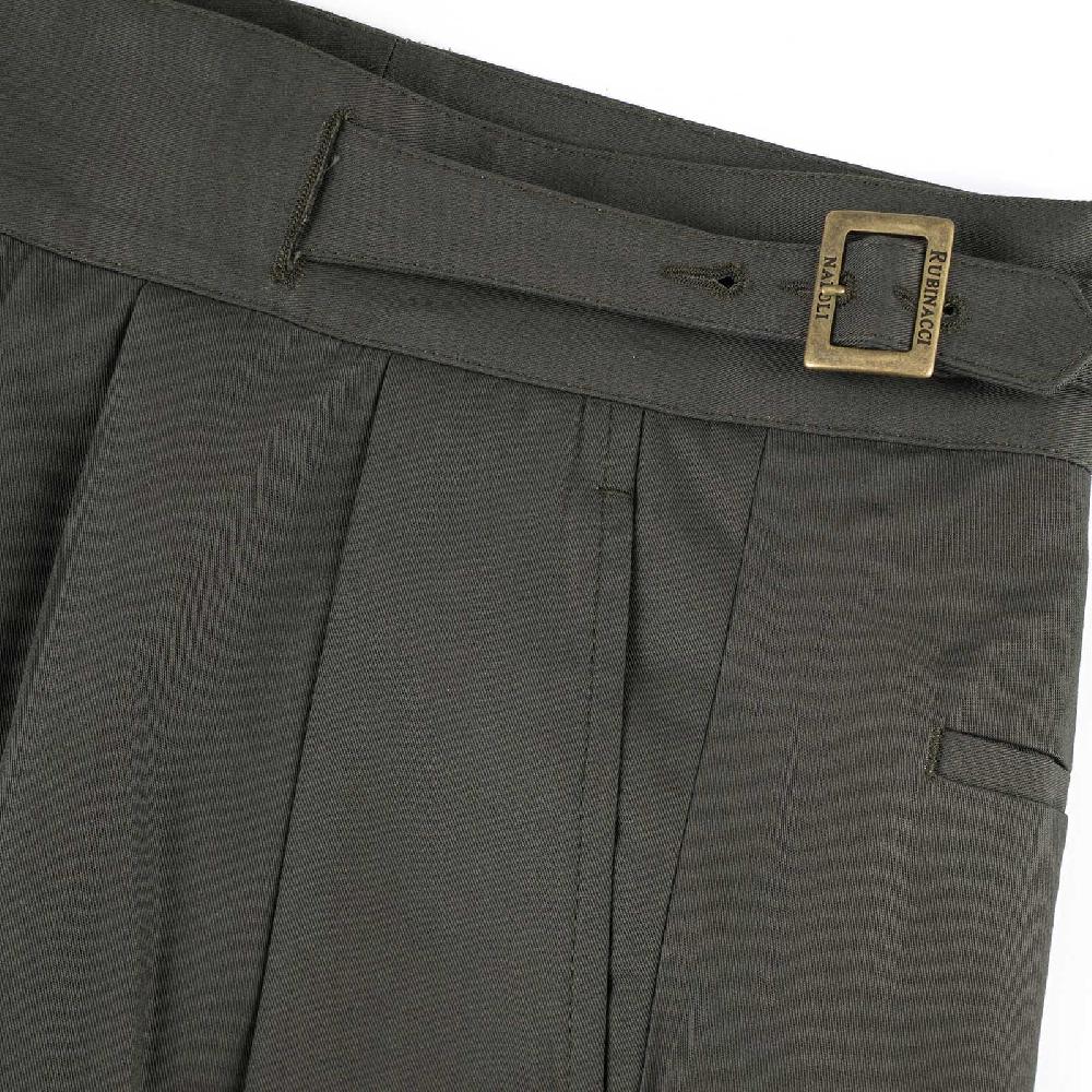 Rubinacci Vintage archive pantalone Manny in cotone verde Novità