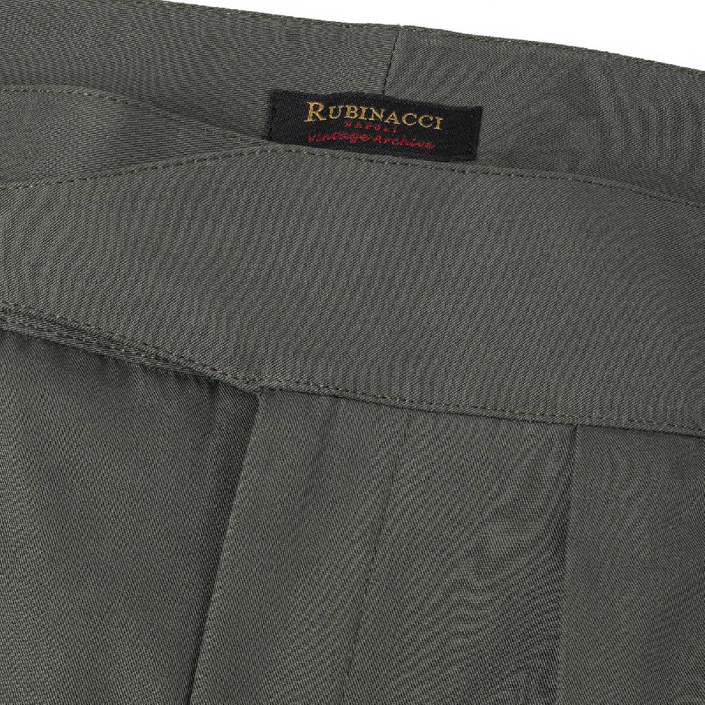 Rubinacci Vintage archive pantalone Manny in cotone verde Novità
