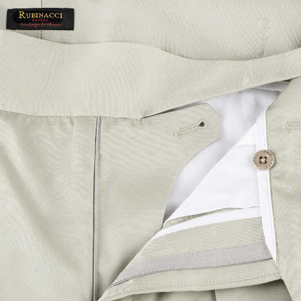 Rubinacci Vintage archive pantalone Manny in cotone ghiaccio Presa