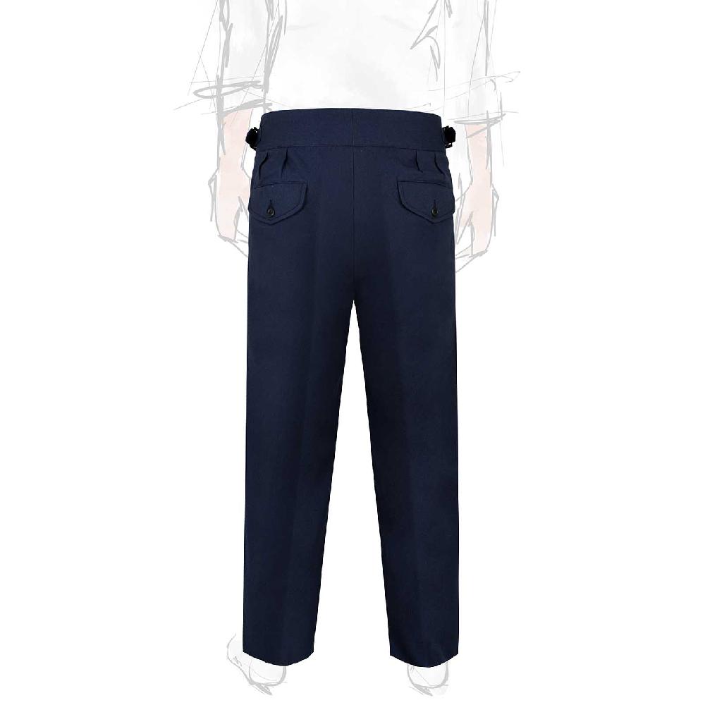Rubinacci Vintage archive pantalone Manny in cotone blu Offerta
