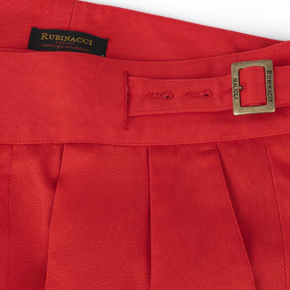 Rubinacci Vintage archive pantalone Manny in cotone rosso Online