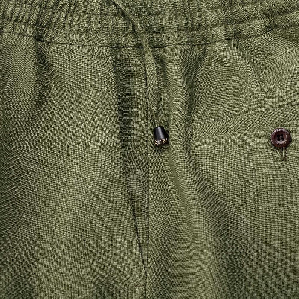 Rubinacci Vintage archive bermuda leisure in lino verde Outlet