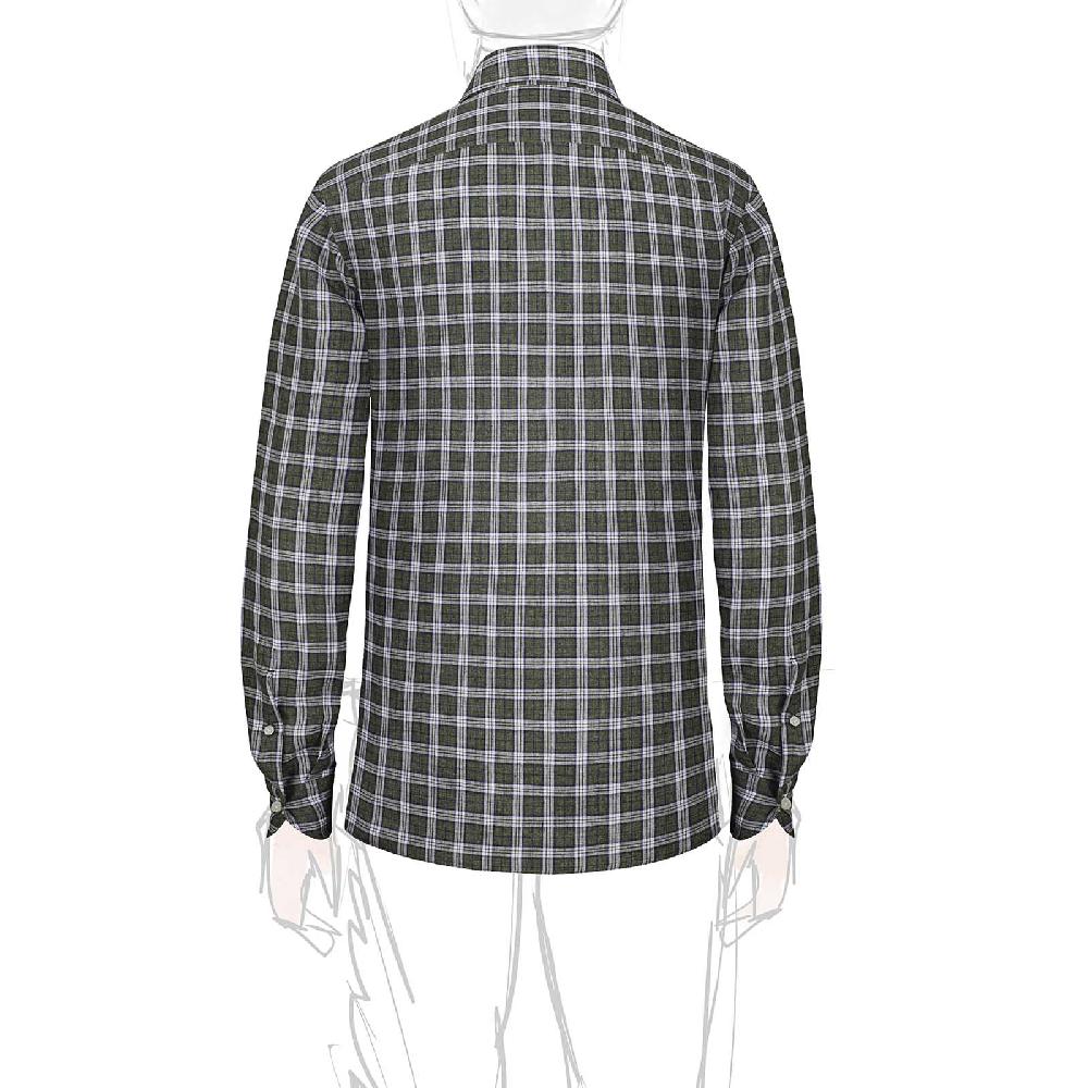 Rubinacci Vintage archive camicia in lino verde e bianco Saldi