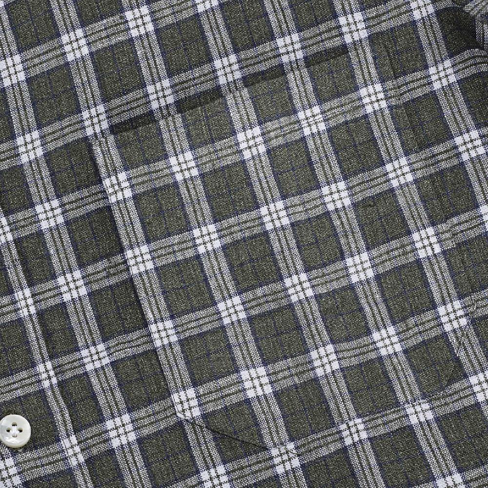 Rubinacci Vintage archive camicia in lino verde e bianco Saldi