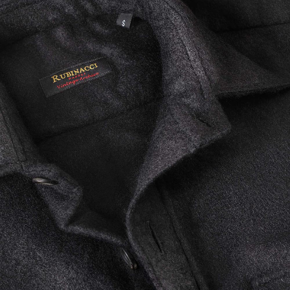 Rubinacci Vintage archive sahariana in baby alpaca nero Vendita Economica