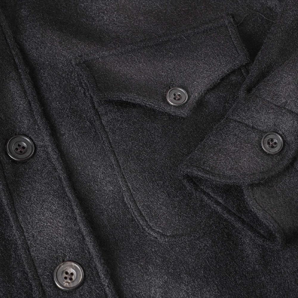 Rubinacci Vintage archive sahariana in baby alpaca nero Vendita Economica
