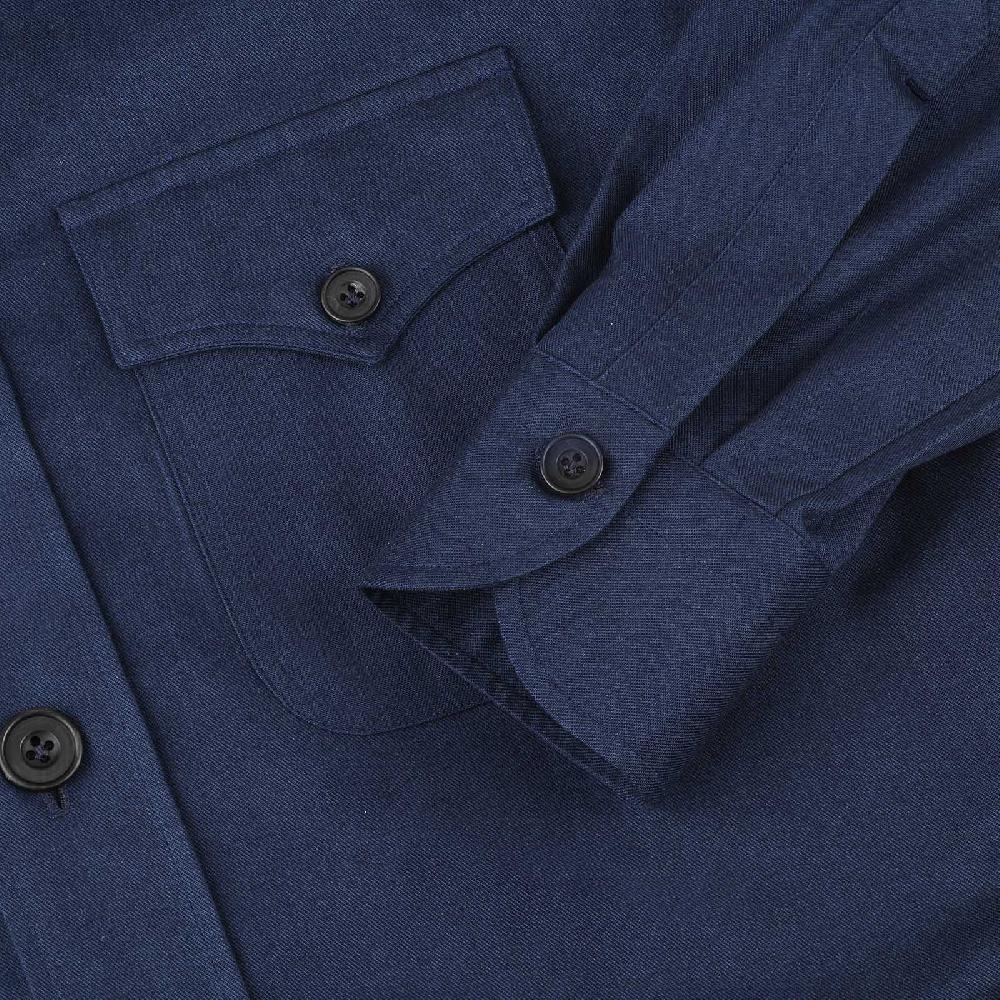 Rubinacci Vintage archive sahariana in cotone blu denim Nuova