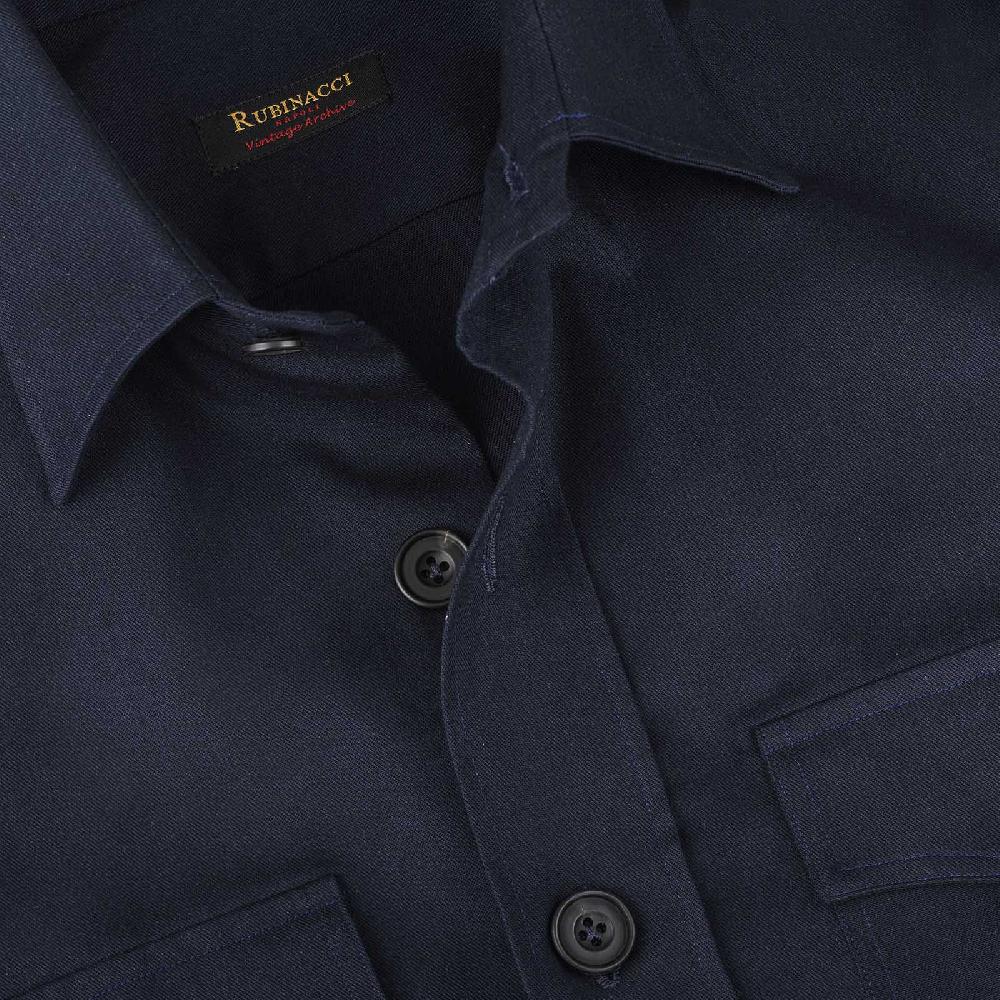 Rubinacci Vintage archive sahariana in cotone blu Moda