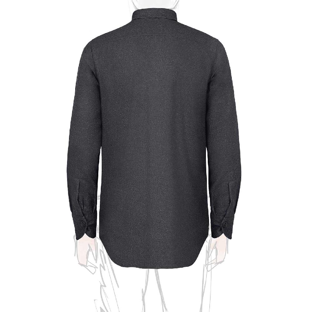 Rubinacci Overshirt in lana grigio Solo un giorno rimasto