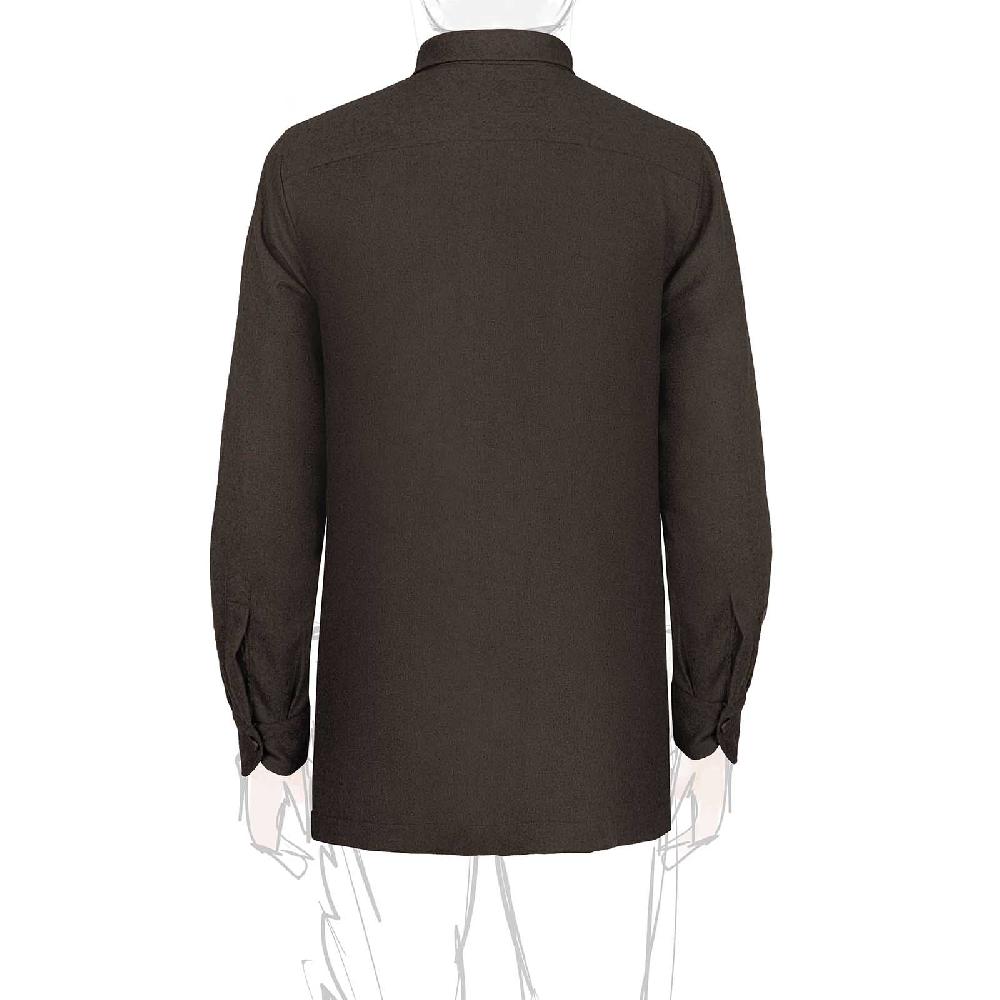 Rubinacci Sahariana in lana marrone Super sconto
