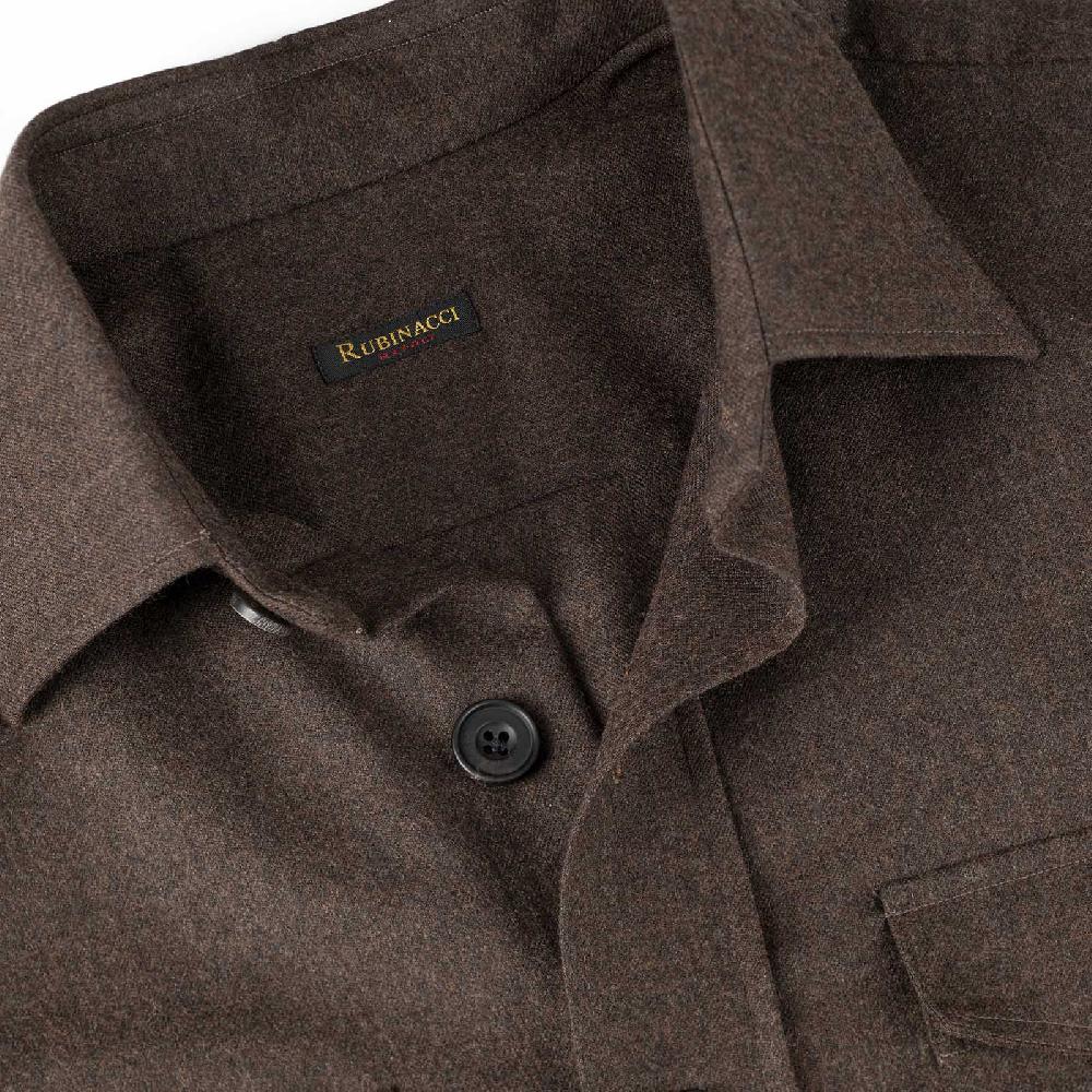 Rubinacci Sahariana in lana marrone Super sconto