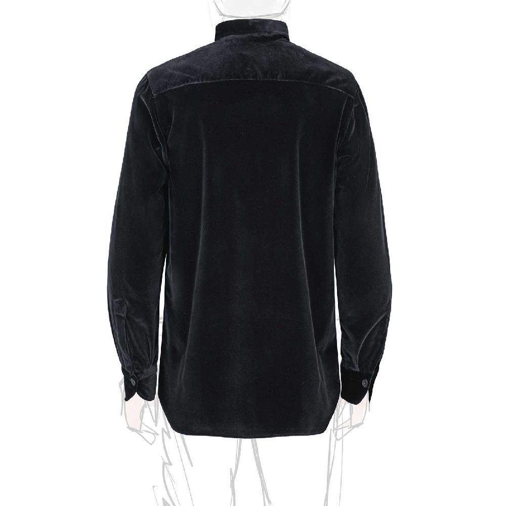 Rubinacci Overshirt in velluto nero Trasporto libero internazionale