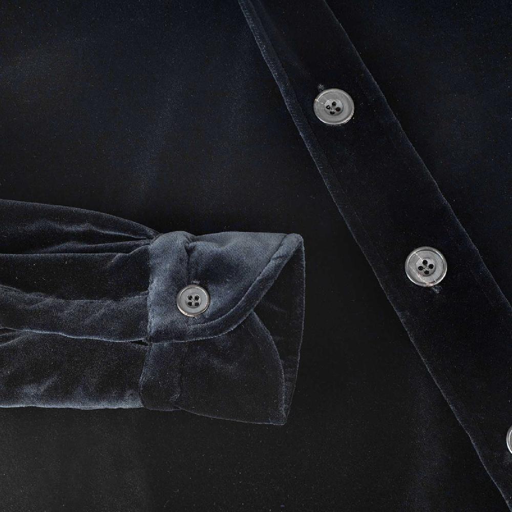 Rubinacci Overshirt in velluto nero Trasporto libero internazionale