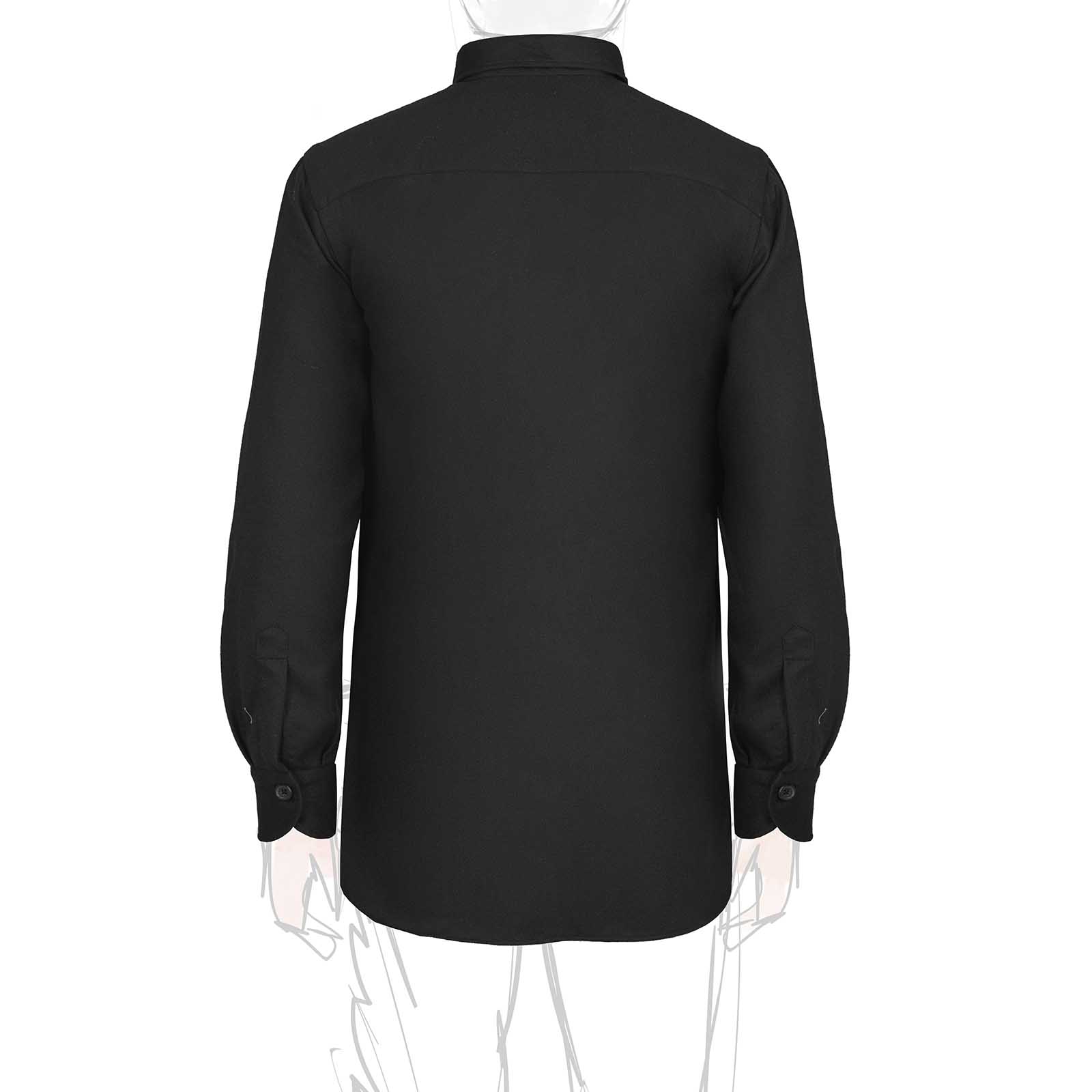Rubinacci Overshirt in lana nero Officina