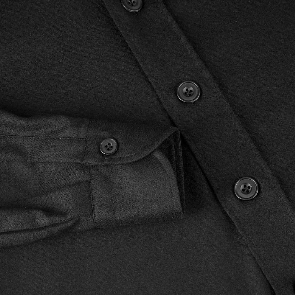 Rubinacci Overshirt in lana nero Officina