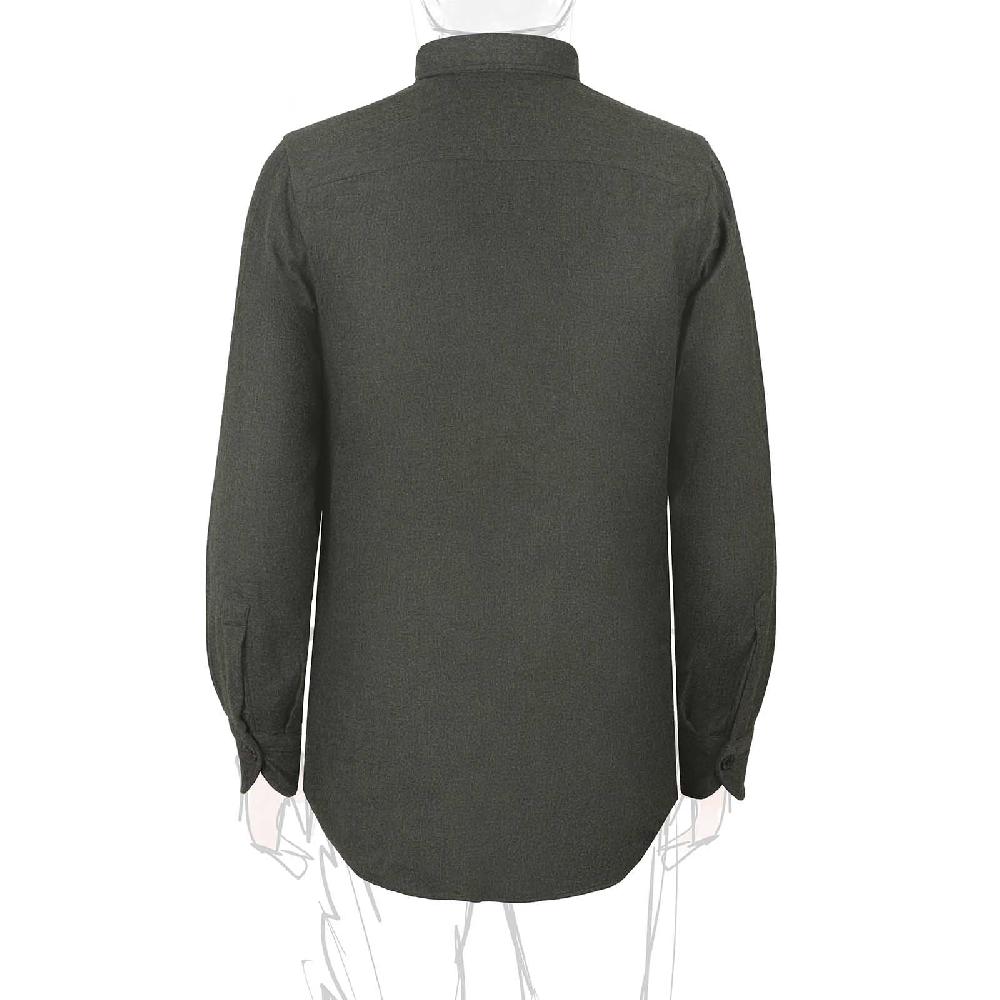 Rubinacci Overshirt in lana e seta verde Esporta salva