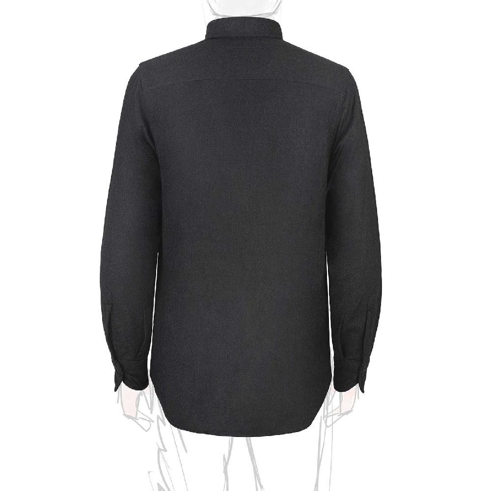 Rubinacci Overshirt in lana e seta grigia Black Friday Prezzi