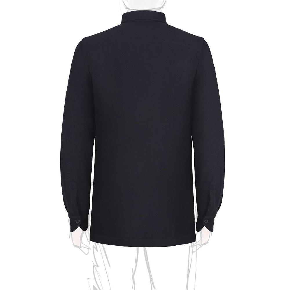 Rubinacci Sahariana in cashmere spigato blu Italy