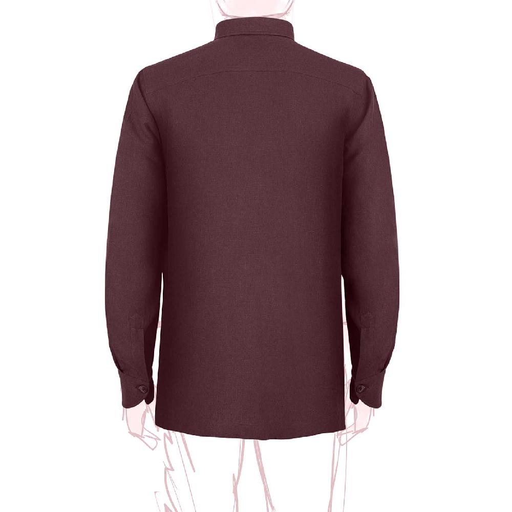 Rubinacci Sahariana in lino bordeaux Promozione
