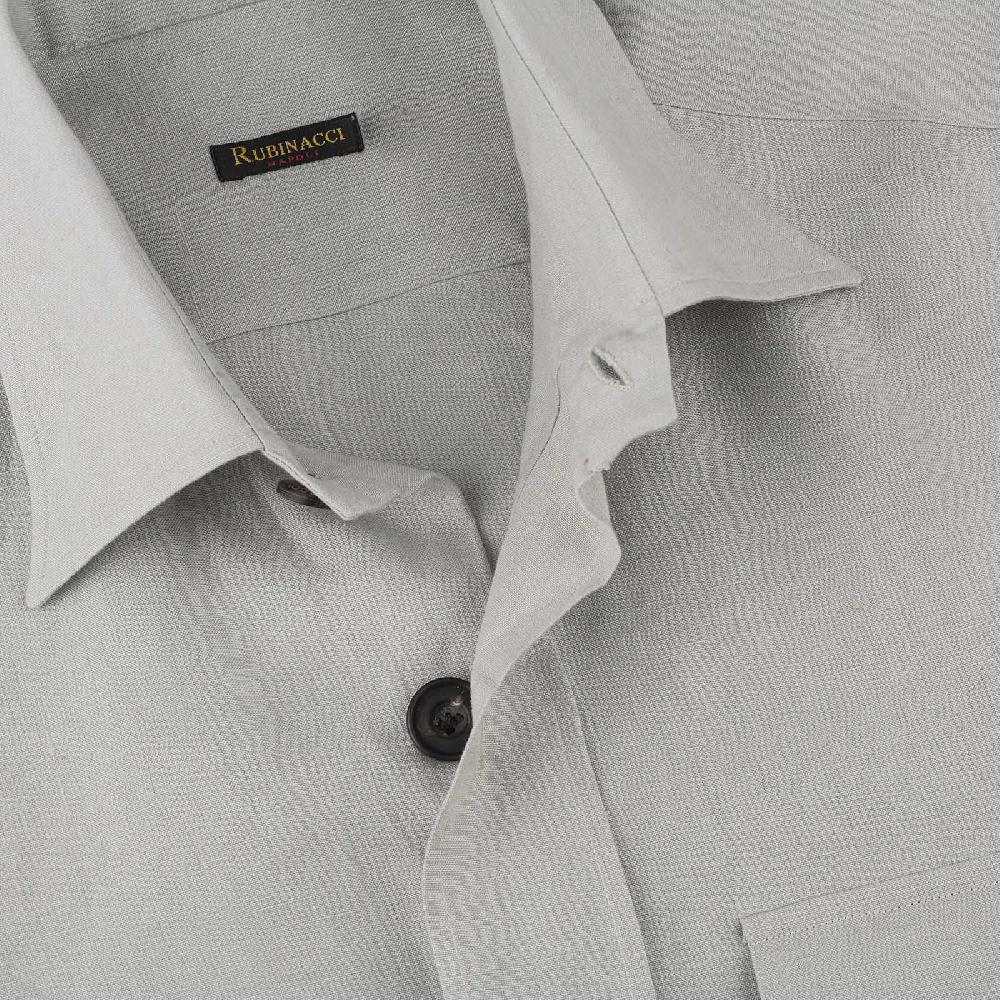 Rubinacci Sahariana in lino grigio Soddisfazione Garantita