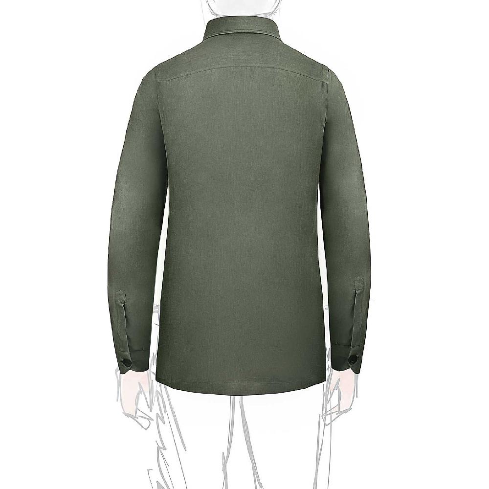 Rubinacci Sahariana in lino verde Qualità Garantita