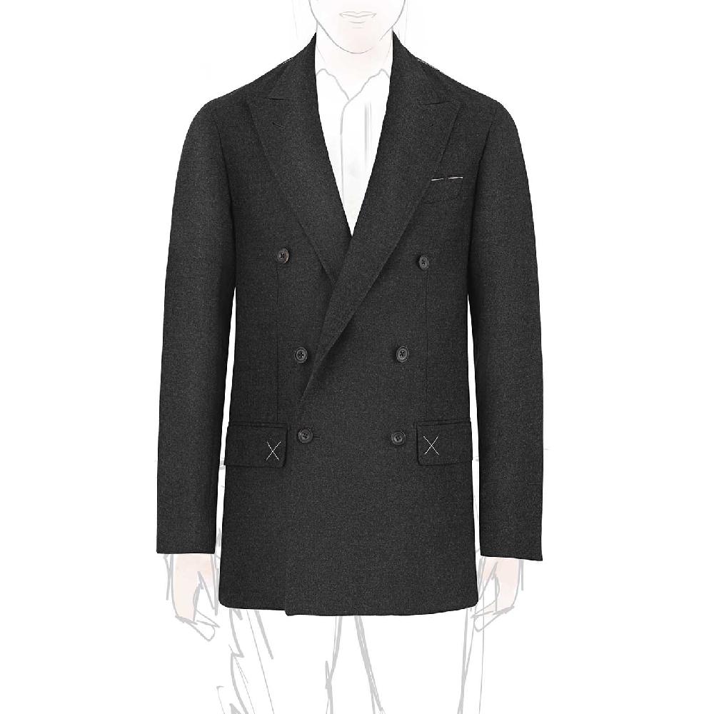 Rubinacci Giacca in flanella grigia Promozione Limitata