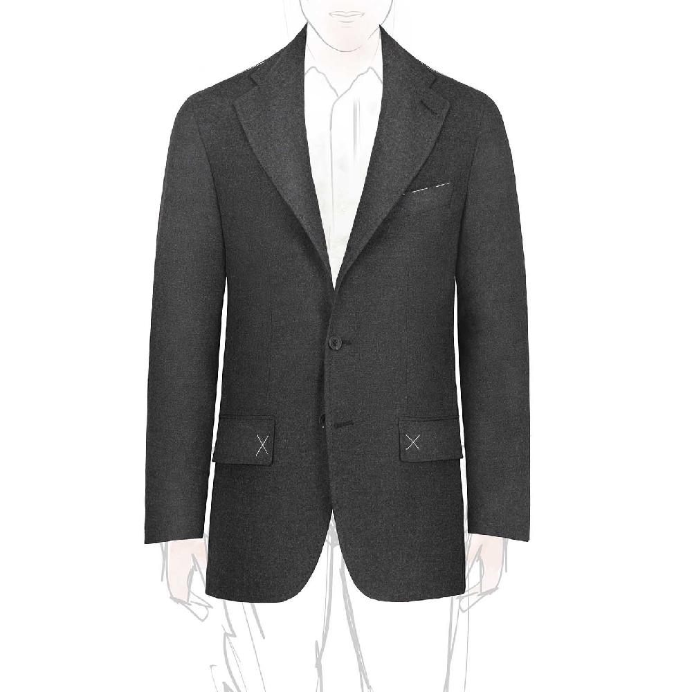 Rubinacci Giacca in flanella grigia Fino Al -60%