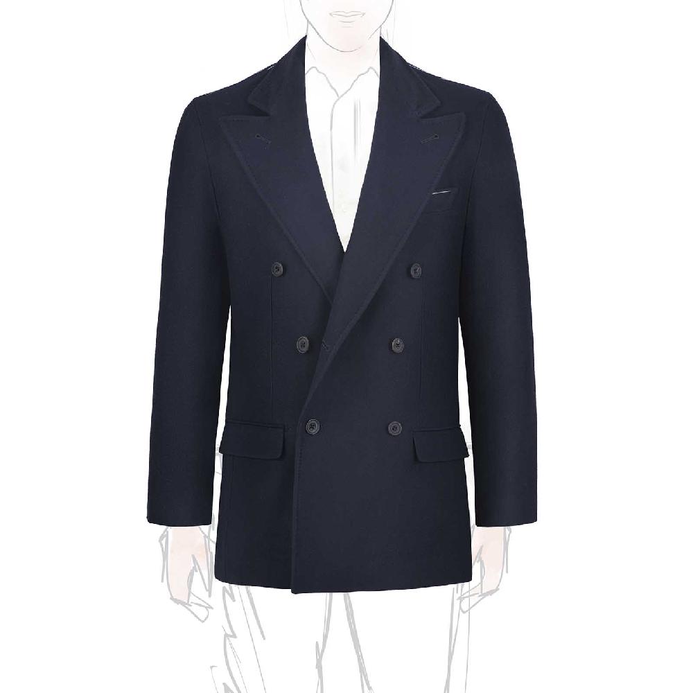 Rubinacci Giacca in lana blu Outlet