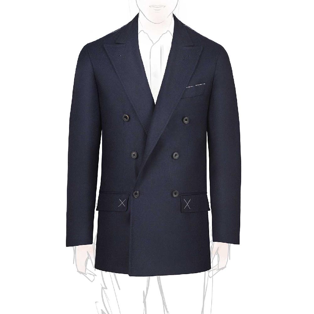 Rubinacci Giacca in flanella blu Saldi