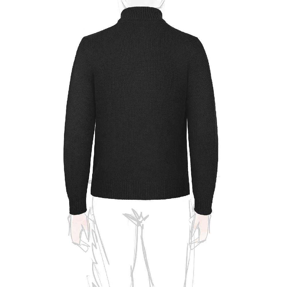 Rubinacci Pull zip in cashmere nero In Saldo