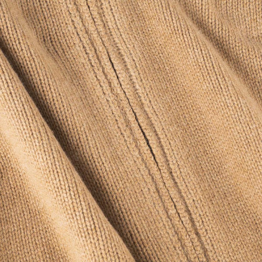 Rubinacci Pull zip in cashmere rhum Moda