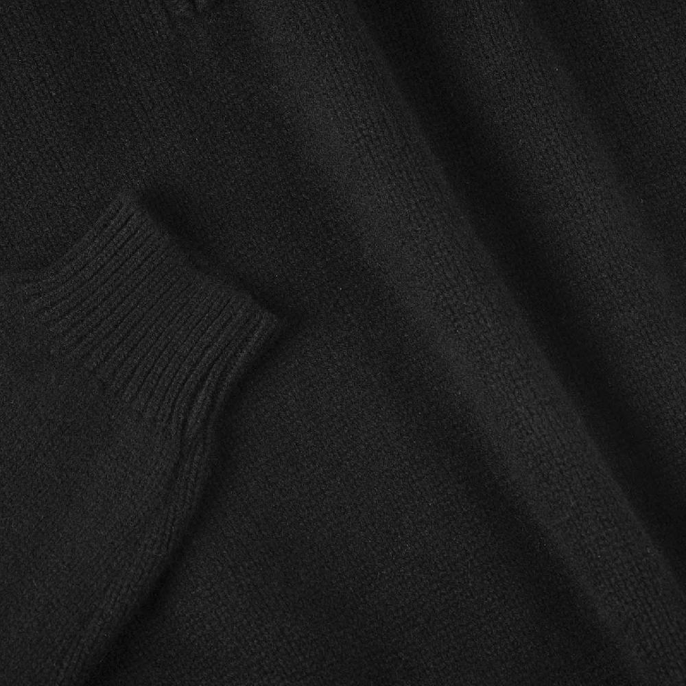 Rubinacci Pull mezza zip in cashmere nero Sconto di tempo limitato