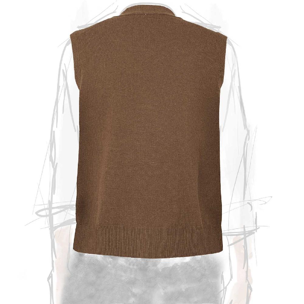 Rubinacci Gilet in cashmere nocciola Grande vendita