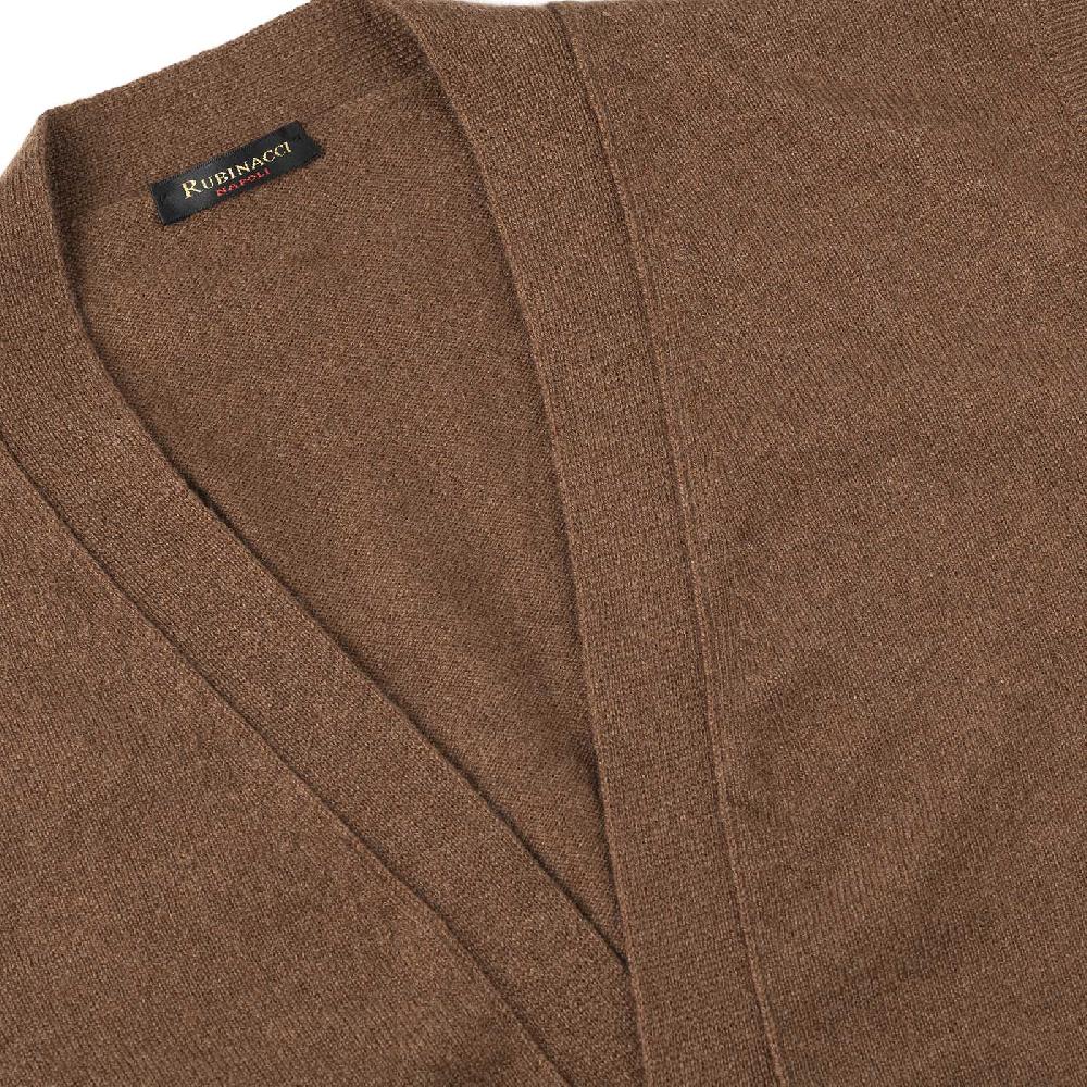 Rubinacci Gilet in cashmere nocciola Grande vendita