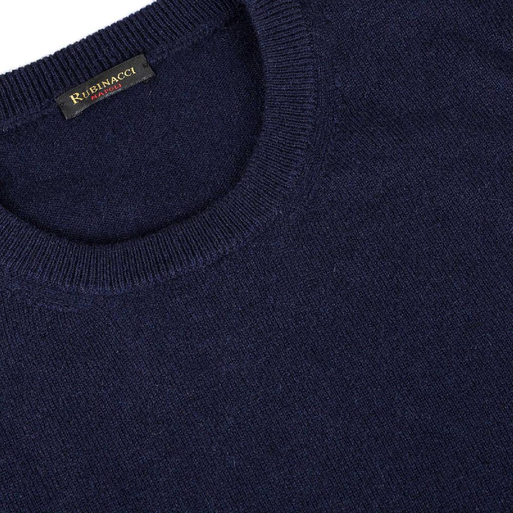 Rubinacci Girocollo in cashmere blu Flash Sale