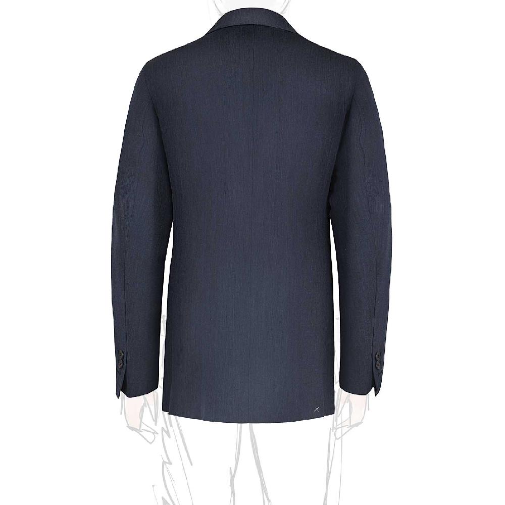 Rubinacci Giacca in lana e mohair blu Fornitura limitata