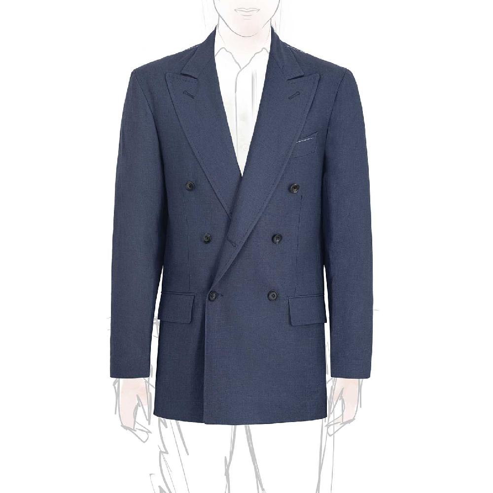 Rubinacci Giacca in lino blu Black Friday
